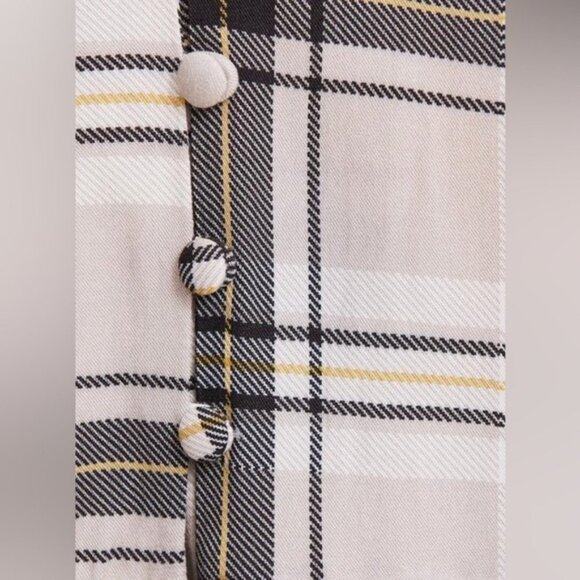 NWT Women’s Torrid Beige Gold Black Babydoll Rayon Twill Button-Front Top 2 2XL - Picture 13 of 14